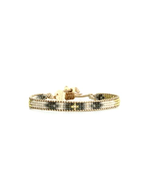 Bracelet Grey Sand Lina Camaïeu de gris, blanc, doré
