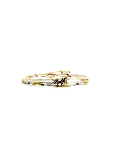 Bracelet Grey Sand Saly Camaïeu de gris, blanc, doré