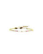 Bracelet Salvador De Bahia Elena rose fluo, corail rosé fluo, vert fluo, doré