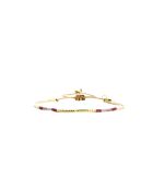 Bracelet Plum Bubble Alice prune, rose poudré, nacre, doré