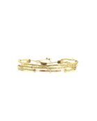 Bracelet White Coconut Léonie caramel, vanille, nacre, doré
