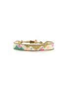 Bracelet Salvador De Bahia Chloé rose fluo, corail rosé fluo, vert fluo, doré