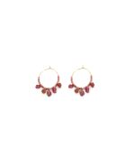 Paires de boucles Louise  rose, doré