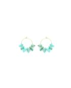 Paires de boucles NAOMIE  turquoise, doré