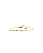 Bracelet Plum Bubble Ness prune, rose poudré, nacre, doré