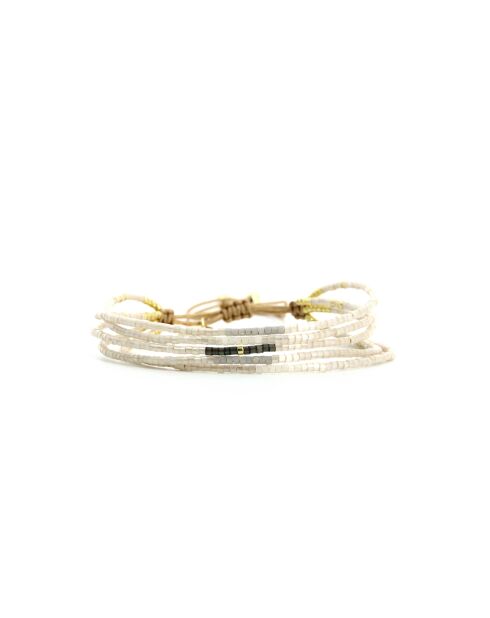 Bracelet Grey Sand Victoire Camaïeu de gris, blanc, doré