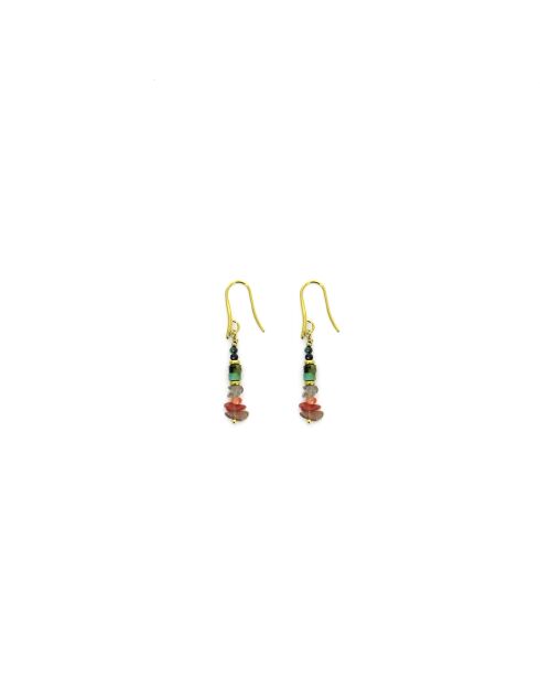 Paires de boucles MANON  multicolore, doré
