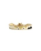 Bracelet Sable Noir Chloé noir, blanc, nacre, doré