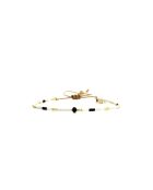 Bracelet Sable Noir Emma noir, blanc, nacre, doré