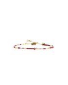 Bracelet Plum Bubble Emma prune, rose poudré, nacre, doré