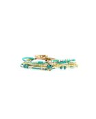 Bracelet Bora Bora Inaya Turquoise, blanc, doré