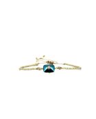 Bracelet Émeraude Paradise Alix vert émeraude, bleu, champagne, doré