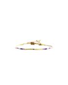 Bracelet Pretty Woman Alice mauve, violet orchidée, vert d'eau, doré