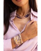 Bracelet Pretty Woman Alice mauve, violet orchidée, vert d'eau, doré