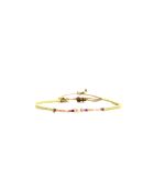 Bracelet Spaggia Rosa Julia mauve, rose fluo, saumon fluo, nacre, doré
