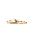Bracelet Corail Mango Ella rouge corail, saumon rosé, blanc, doré