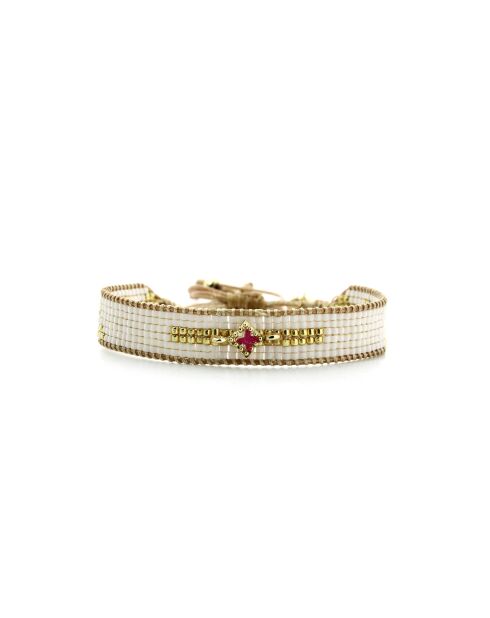 Bracelet Salvador De Bahia Lou rose fluo, corail rosé fluo, vert fluo, doré