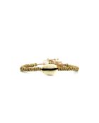 Bracelet Sable Noir Léa noir, blanc, nacre, doré