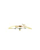 Bracelet Sweet Cactus Ness vert émeraude, rose pastel, vert d'eau, nacre, doré