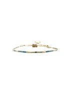 Bracelet Émeraude Paradise Alice vert émeraude, bleu, champagne, doré