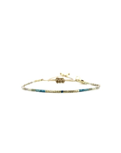 Bracelet Émeraude Paradise Alice vert émeraude, bleu, champagne, doré