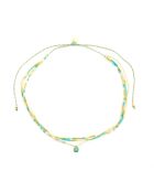 Sautoir July  turquoise, doré
