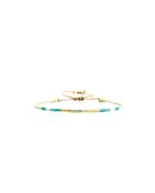 Bracelet Bora Bora Alice Turquoise, blanc, doré