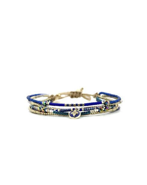Bracelet Majorelle Joy bleu, champagne, doré