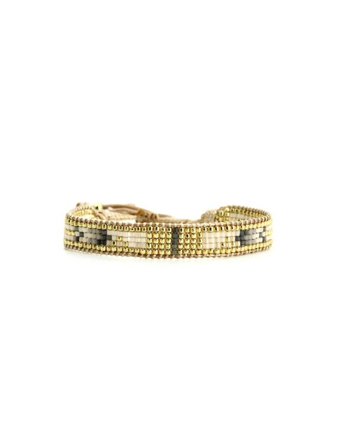 Bracelet Grey Sand Ines Camaïeu de gris, blanc, doré