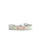 Bracelet Rainbow Kiss Alba rose fluo, corail rosé fluo, vert fluo, argent