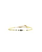 Bracelet Sable Noir Julia noir, blanc, nacre, doré