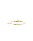 Bracelet Bonifacio Sunset Alice bleu royal, rose fluo, saumon, caramel, doré