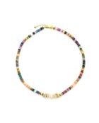 Collier Alison  saumon, multicolore, doré