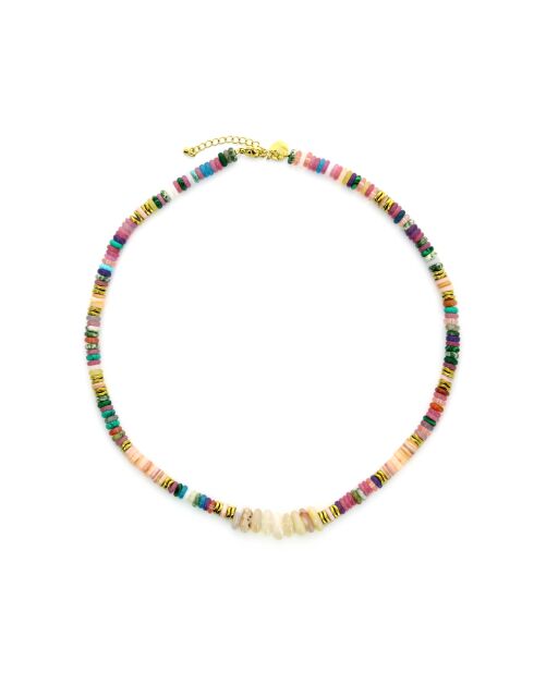 Collier Alison  saumon, multicolore, doré