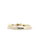 Bracelet Sable Noir Victoire noir, blanc, nacre, doré