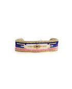 Bracelet Bonifacio Sunset Charly bleu royal, rose fluo, saumon, caramel, doré