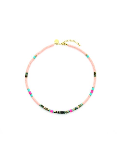 Collier Ibiza Beach  rose, turquoise