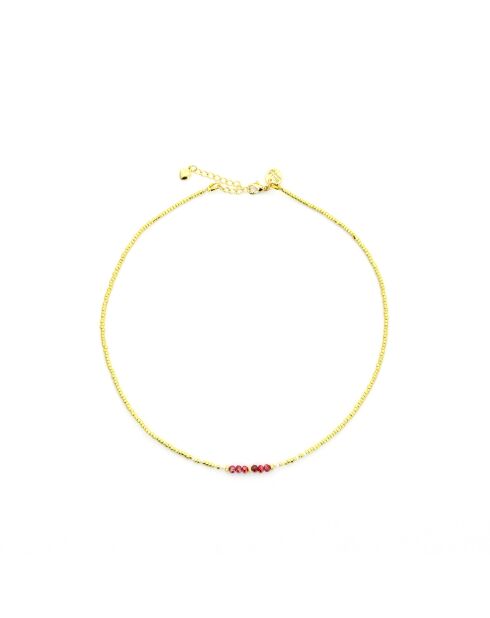Collier May  pourpre, doré