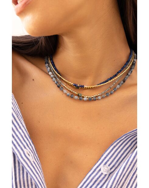 Collier May  pourpre, doré