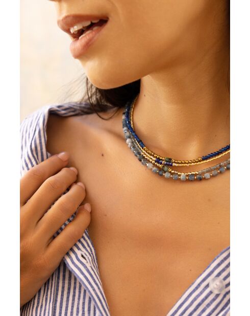 Collier May  pourpre, doré