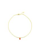 Collier June  corail, doré