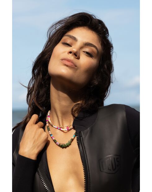 Collier June  corail, doré