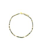 Collier Mila  turquoise, gris, doré