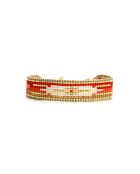 Bracelet Corail Mango Charly rouge corail, saumon rosé, blanc, doré