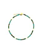 Collier Mila  turquoise, doré
