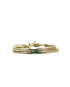Bracelet Vert de Jade Victoire camaïeu de vert, champagne, doré