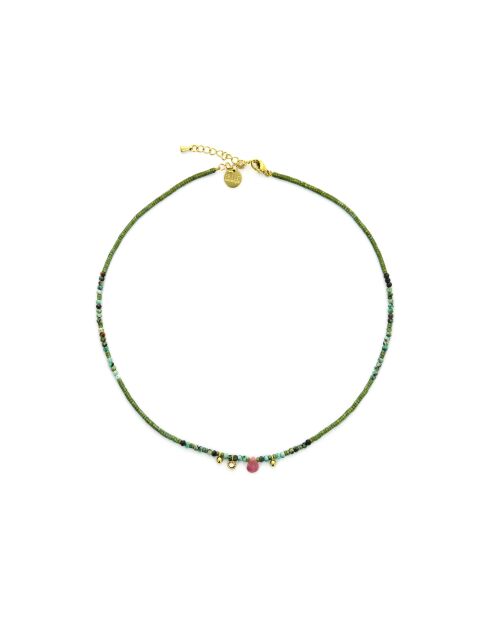 Collier Gabrielle  turquoise, vert