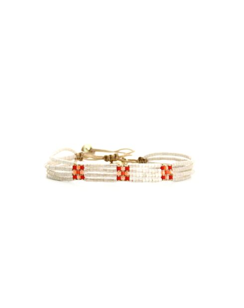 Bracelet Corail Mango Rose rouge corail, saumon rosé, blanc, doré