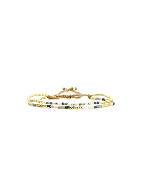 Bracelet Grey Sand Alya Camaïeu de gris, blanc, doré