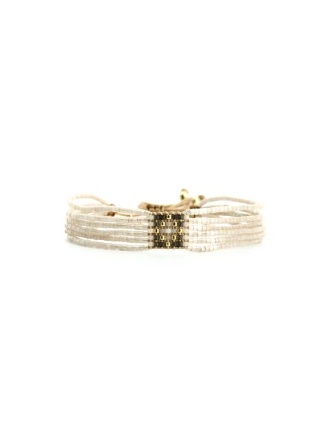 Bracelet Grey Sand Keira Camaïeu de gris, blanc, doré